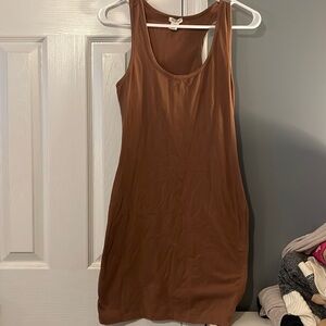Size large brownish tan sleeveless dress